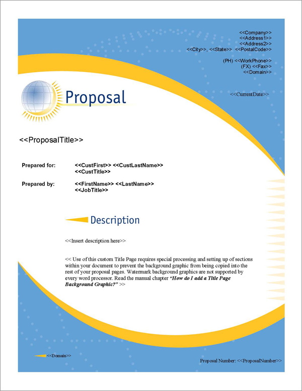 Proposal Pack Global #1 Title Page