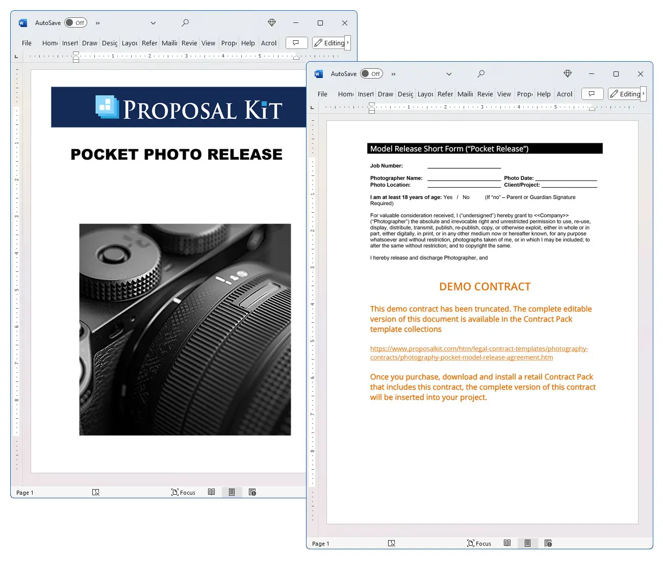 Pocket Photo Release Agreement Concepts