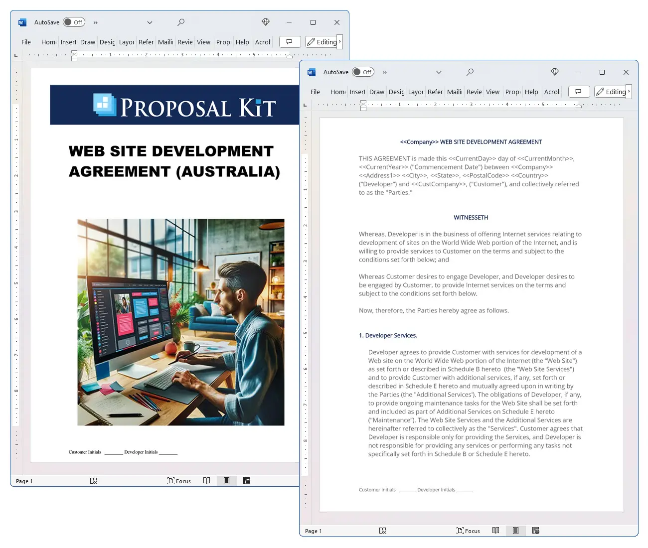 Web Site Development Agreement (Australia) Concepts