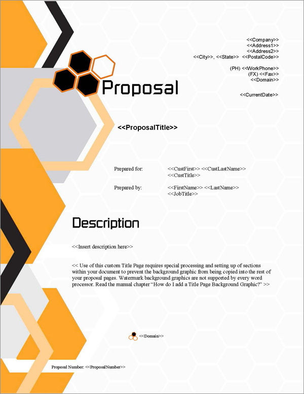 Proposal Pack Contemporary #1 Title Page