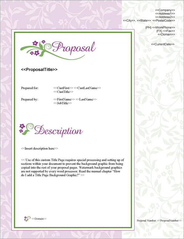 Proposal Pack Elegant #1 Title Page