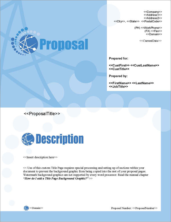 Proposal Pack Web #1 Title Page