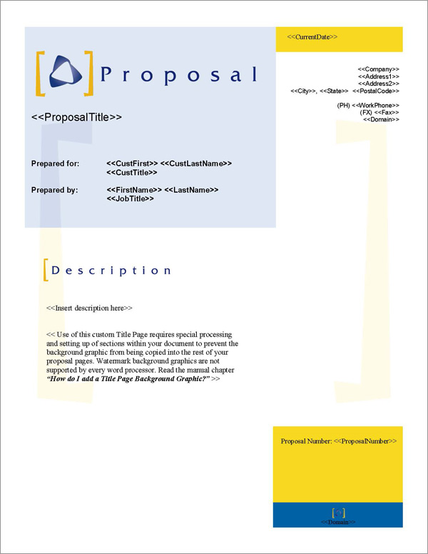 Proposal Pack Classic #3 Title Page