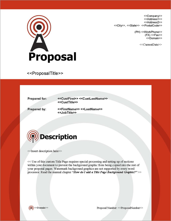 Proposal Pack Telecom #1 Title Page