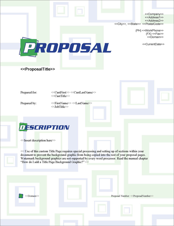 Proposal Pack Business #1 Title Page