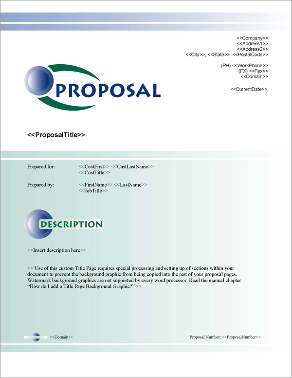 Proposal Pack Contemporary #3 Title Page