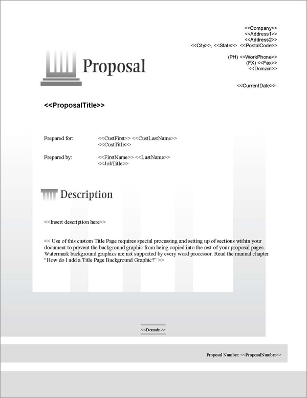 Proposal Pack Classic #4 Title Page