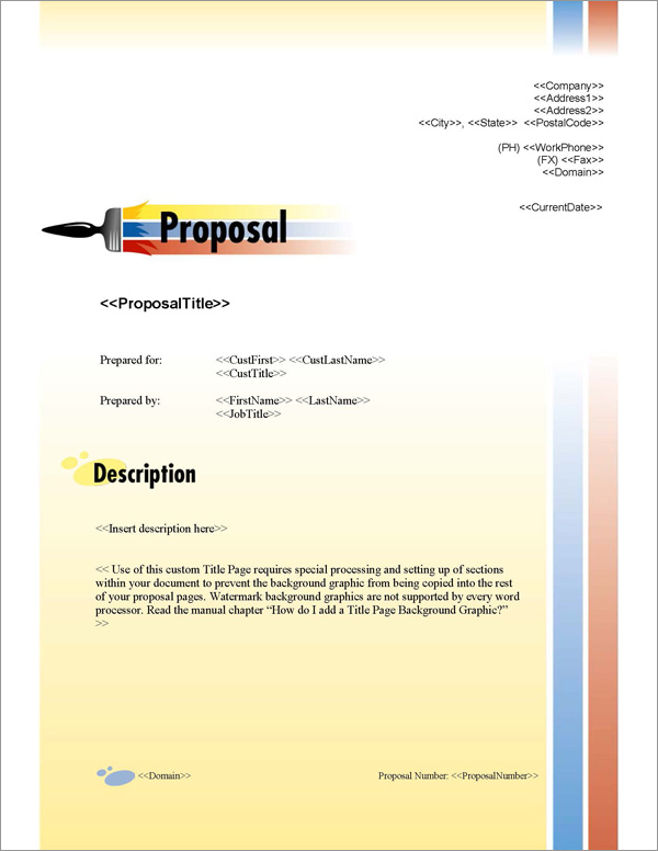 Proposal Pack Painter #1 Title Page