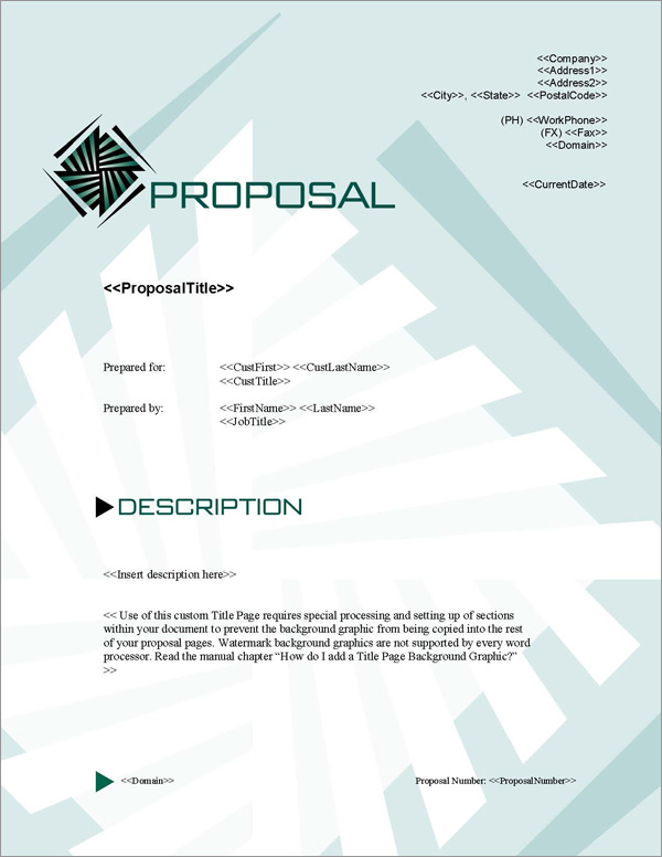 Proposal Pack Contemporary #4 Title Page