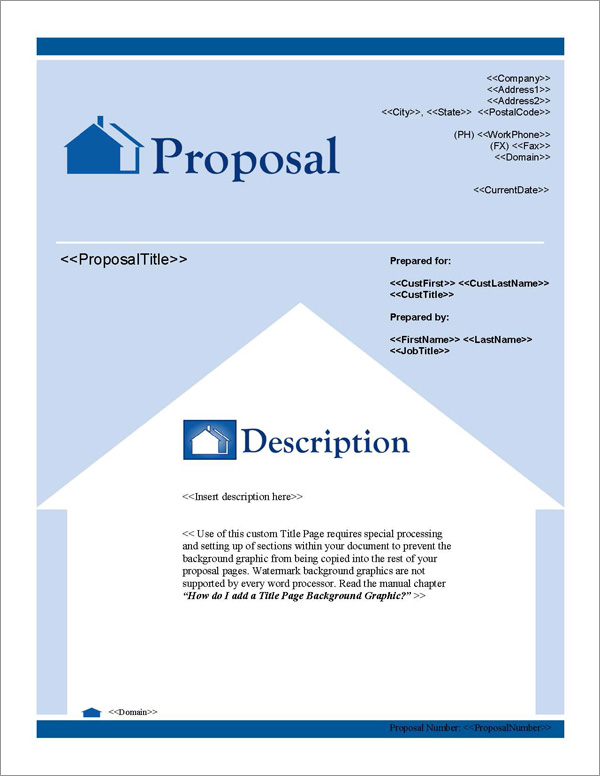 Proposal Pack Real Estate #1 Title Page