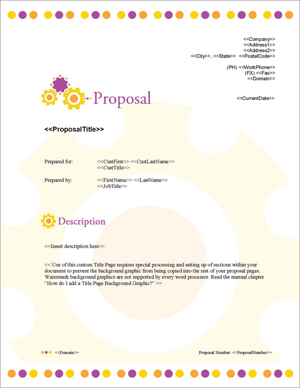 Proposal Pack Concepts #11 Title Page