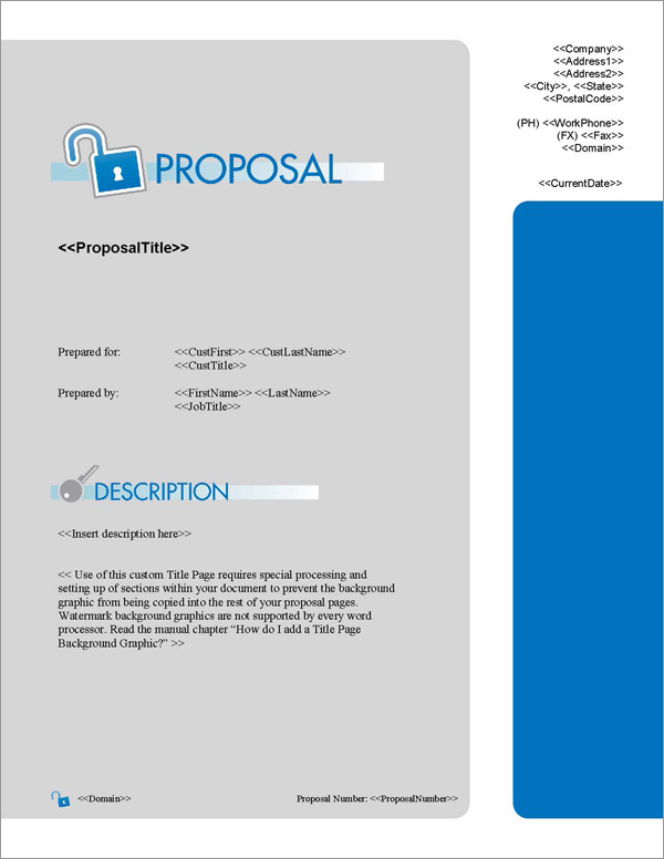 Proposal Pack Security #4 Title Page