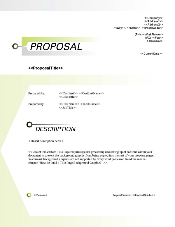 Proposal Pack Contemporary #15 Title Page