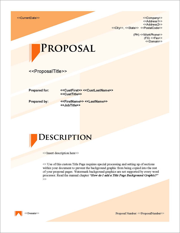 Proposal Pack Classic #5 Title Page