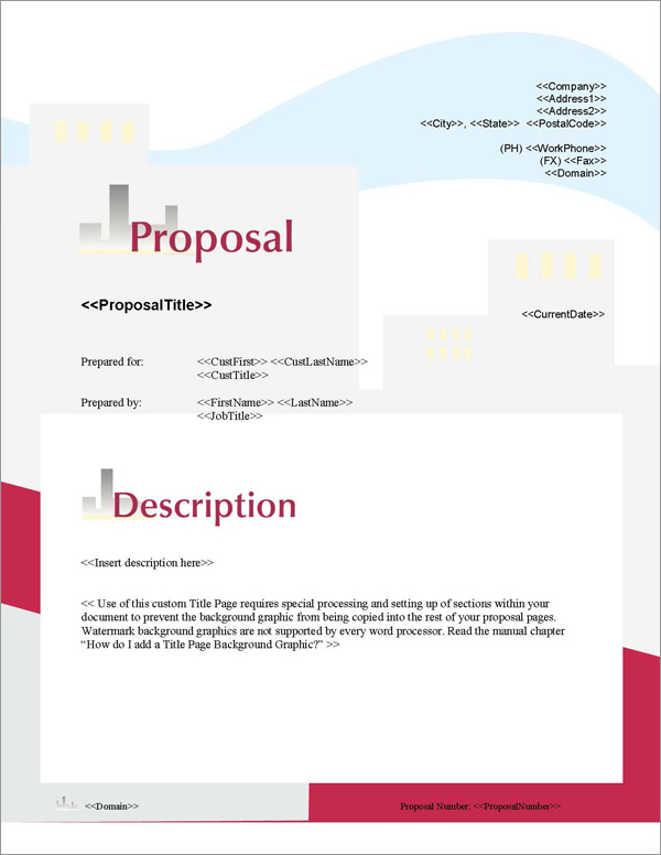 Proposal Pack Skyline #1 Title Page