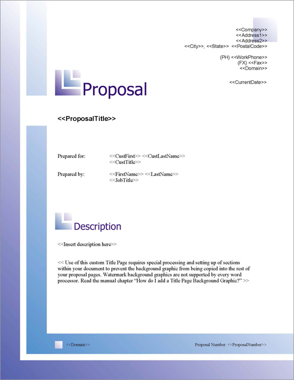 Proposal Pack Business #8 Title Page