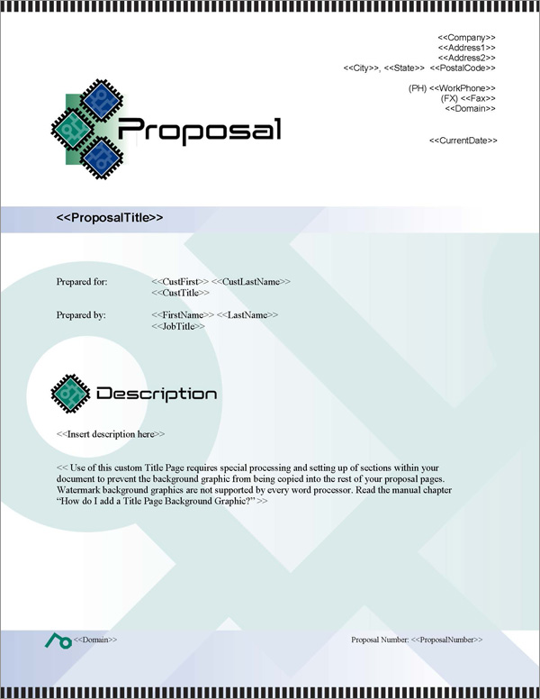 Proposal Pack Tech #3 Title Page