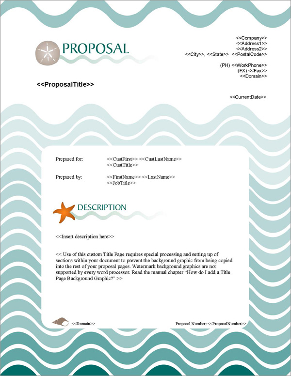 Proposal Pack Nature #4 Title Page