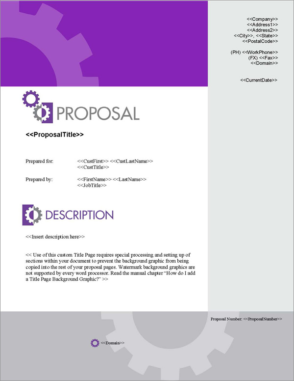 Proposal Pack Concepts #5 Title Page