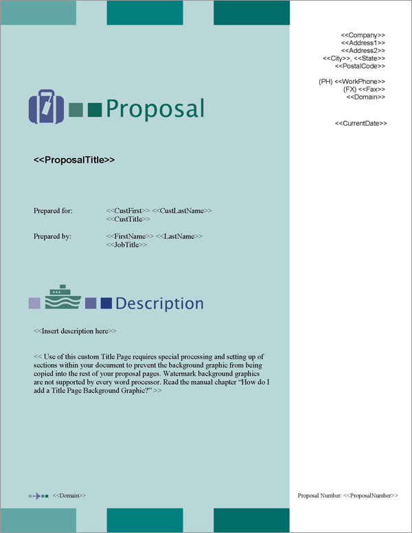 Proposal Pack Travel #2 Title Page
