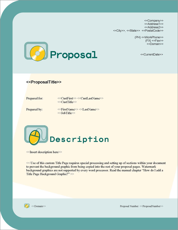 Proposal Pack Computers #1 Title Page