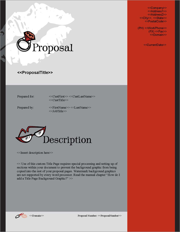 Proposal Pack Fashion #1 Title Page