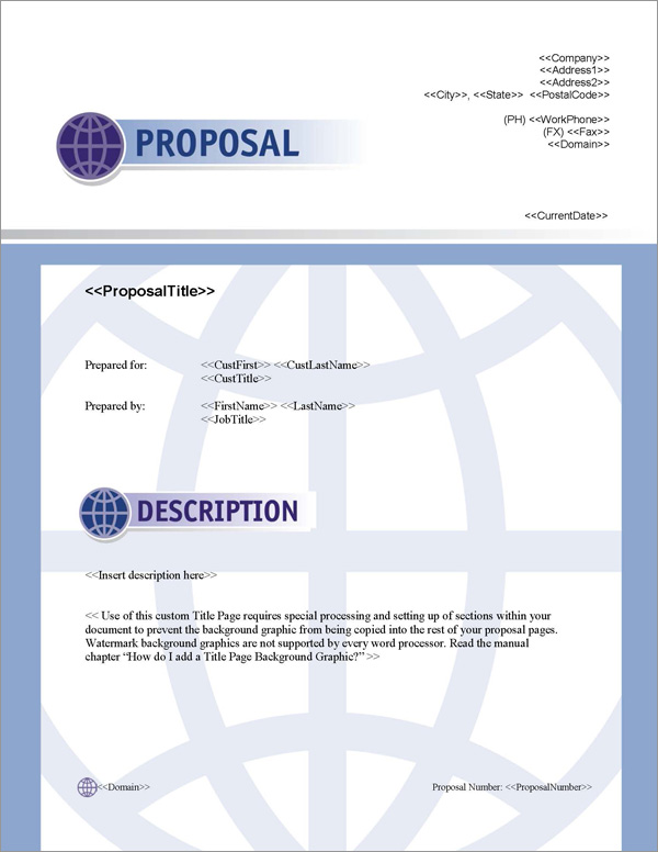Proposal Pack Global #2 Title Page