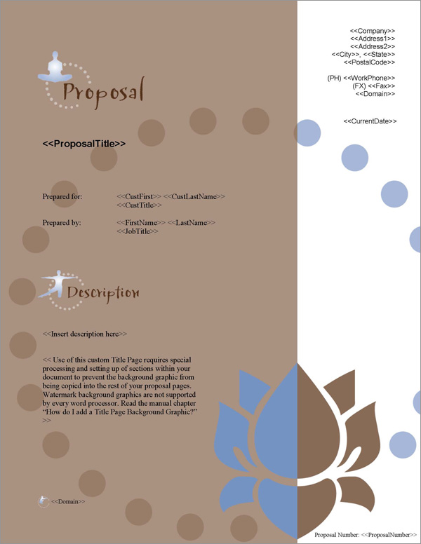 Proposal Pack Sports #3 Title Page
