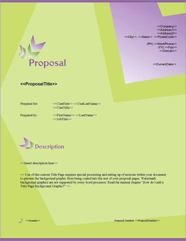 Proposal Pack In Motion #5 Title Page