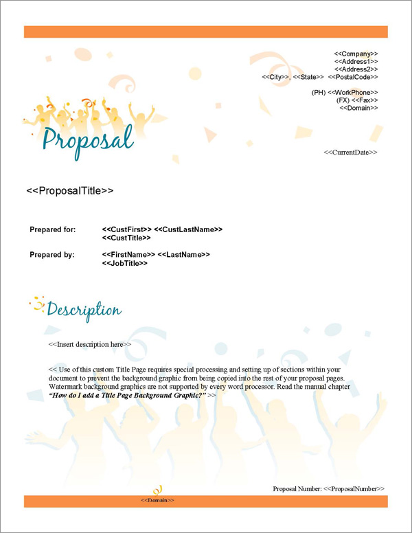Proposal Pack Events #2 Title Page