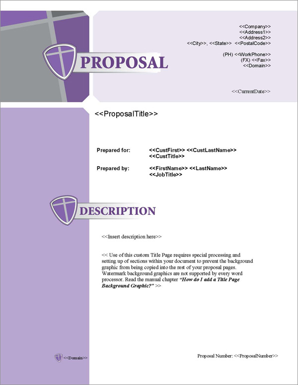 Proposal Pack Security #3 Title Page