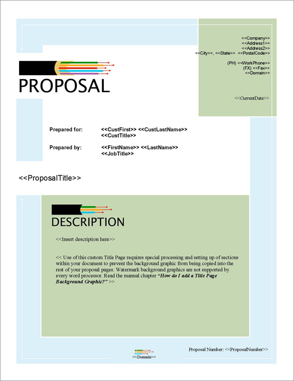 Proposal Pack Networks #1 Title Page