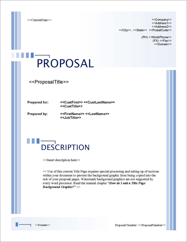 Proposal Pack Classic #10 Title Page
