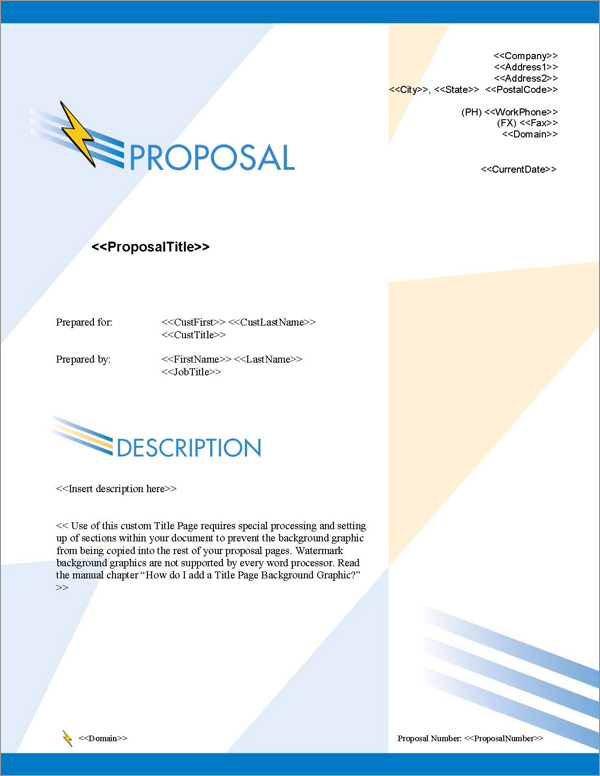 Proposal Pack Contemporary #8 Title Page