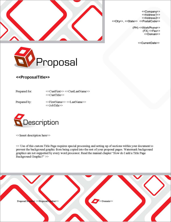Proposal Pack Contemporary #9 Title Page