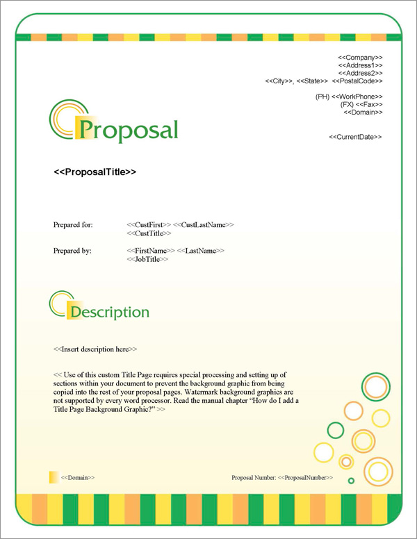 Proposal Pack Business #14 Title Page