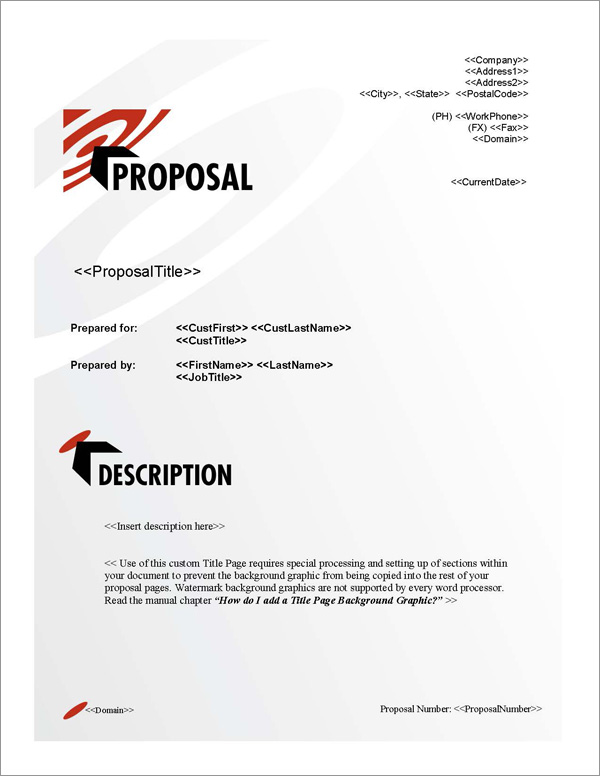 Proposal Pack Bullseye #1 Title Page