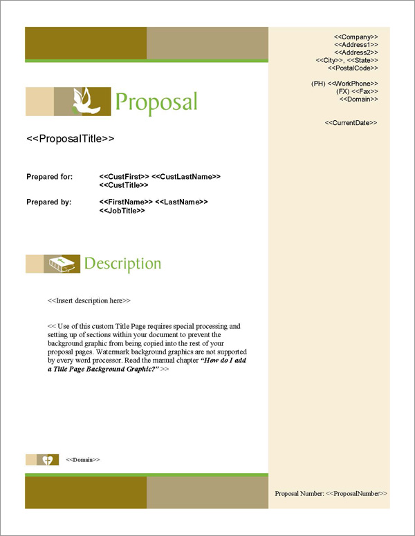 Proposal Pack Spiritual #1 Title Page