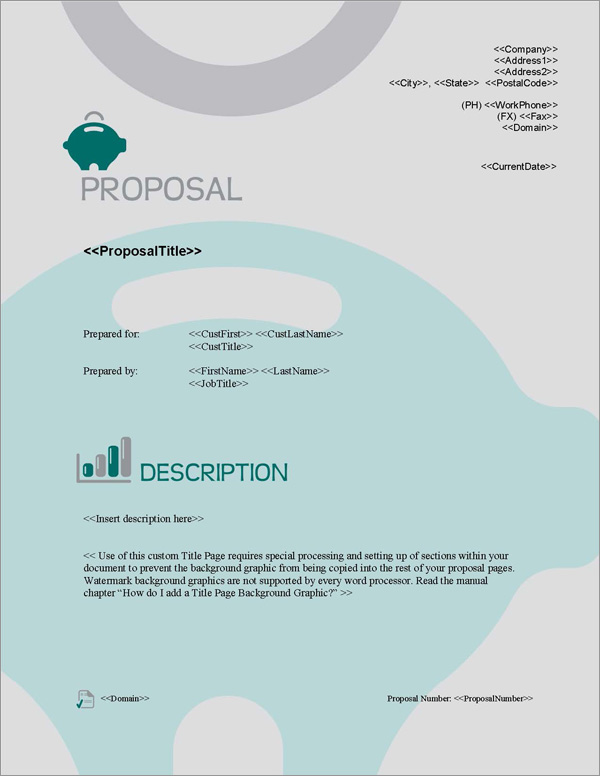 Proposal Pack Financial #3 Title Page