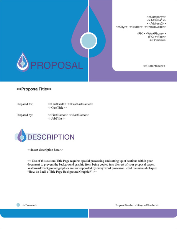 Proposal Pack Aqua #2 Title Page