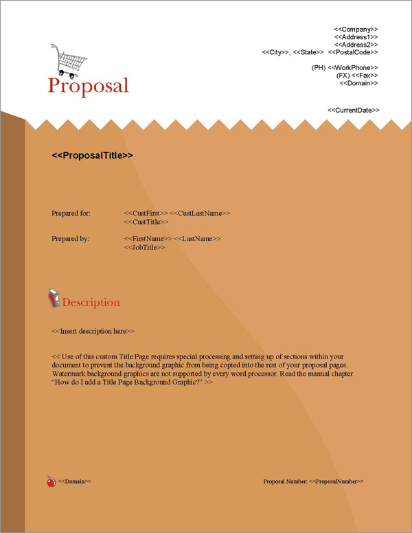 Proposal Pack Food #2 Title Page