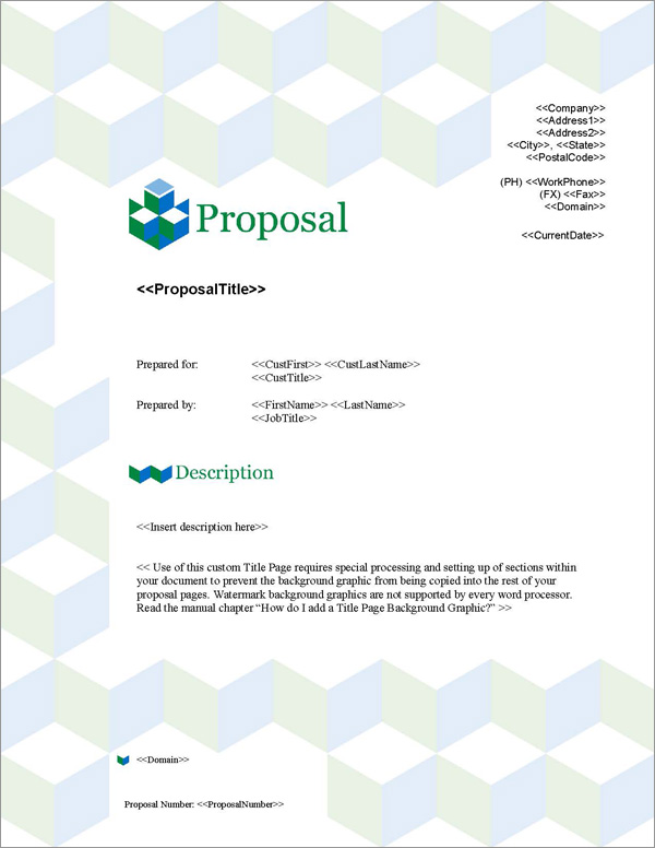 Proposal Pack Contemporary #12 Title Page