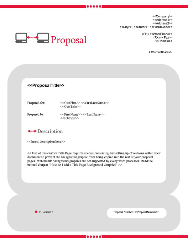 Proposal Pack Networks #3 Title Page