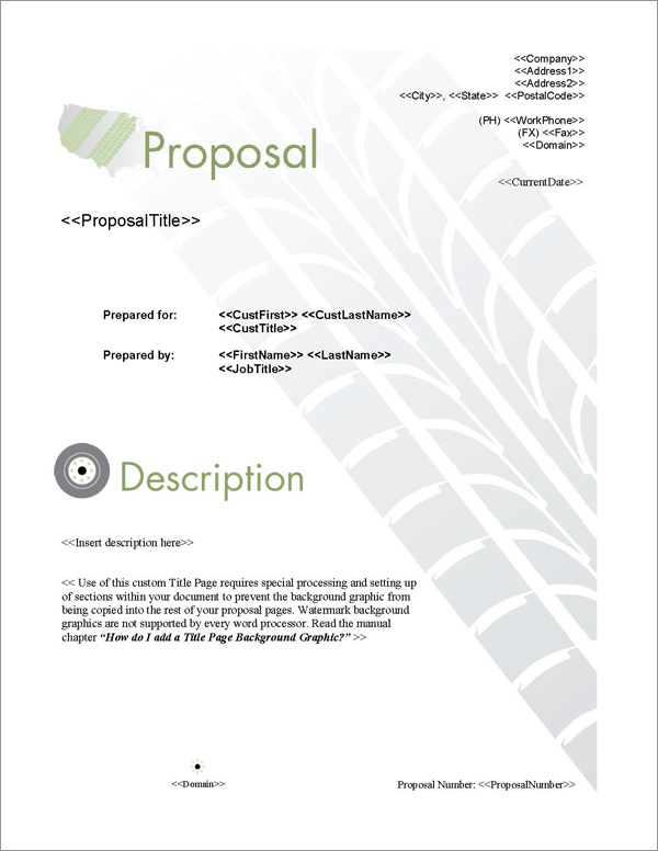 Proposal Pack Transportation #1 Title Page