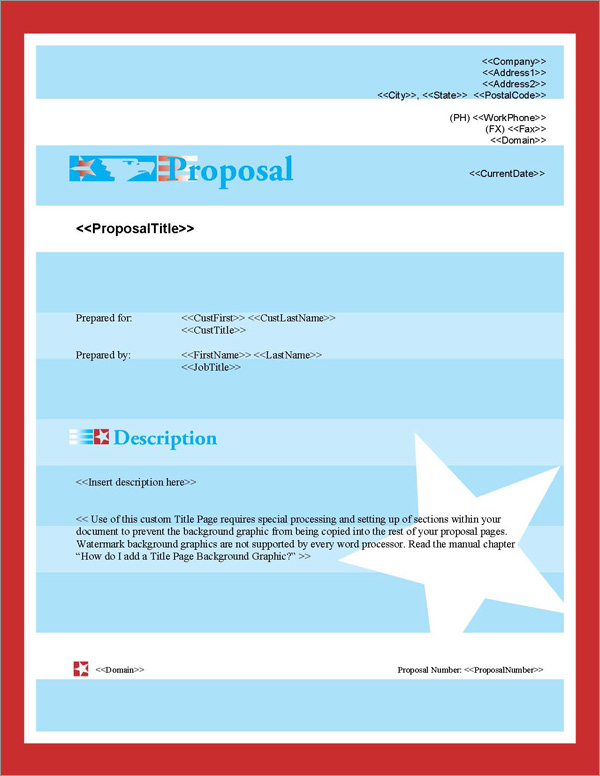 Proposal Pack Flag #4 Title Page
