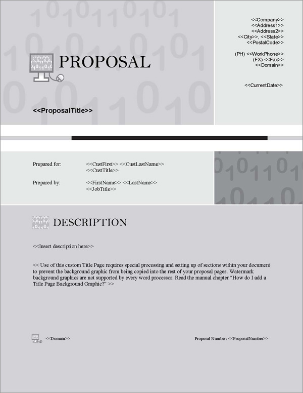 Proposal Pack Computers #4 Title Page
