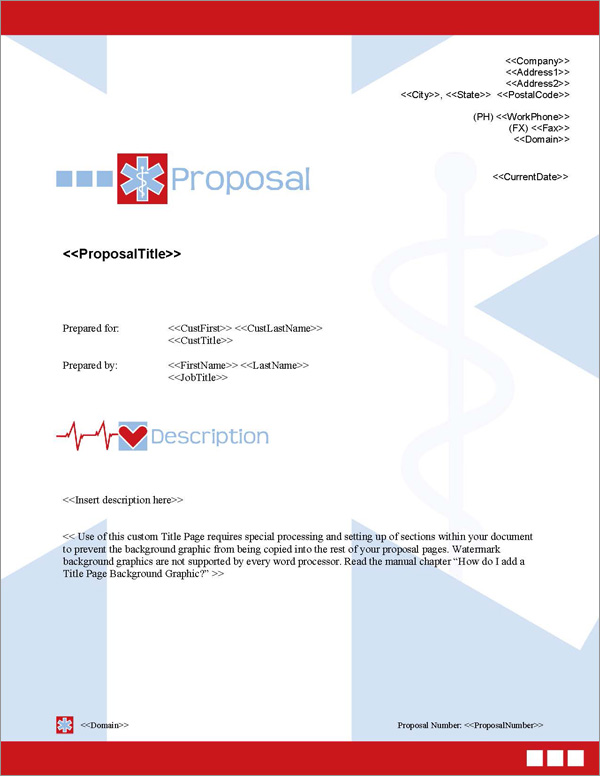 Proposal Pack Medical #5 Title Page