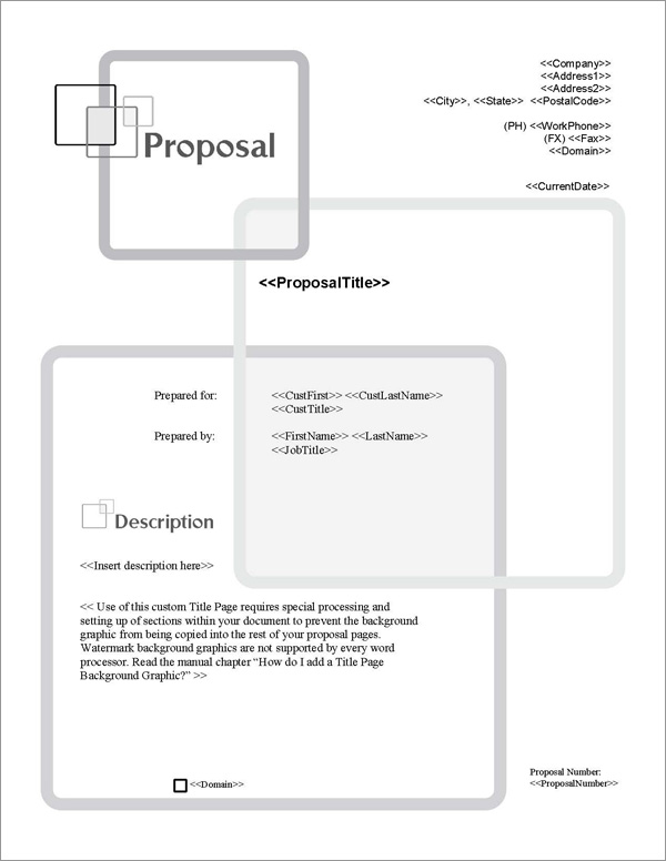 Proposal Pack Classic #13 Title Page