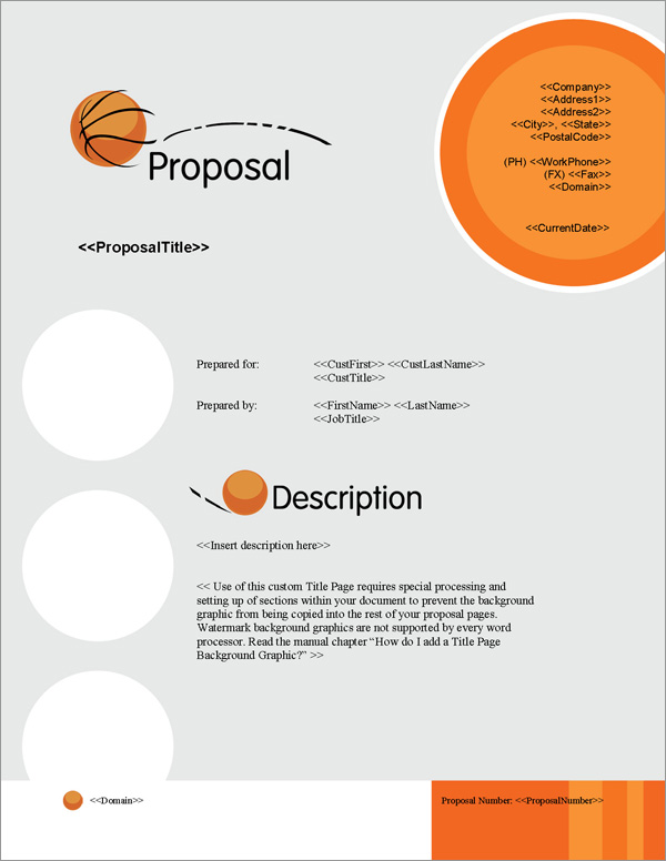 Proposal Pack Sports #5 Title Page