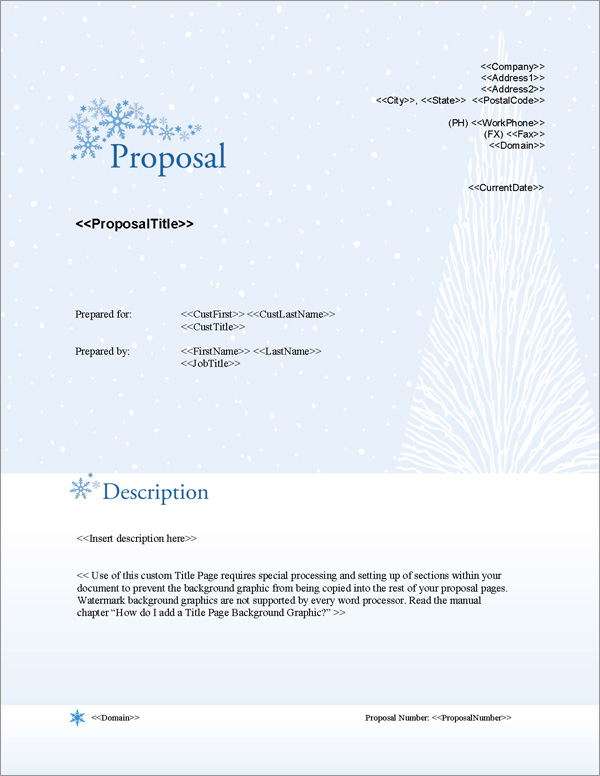Proposal Pack Outdoors #3 Title Page